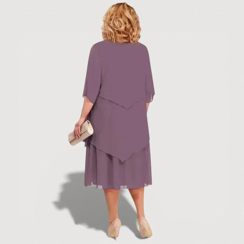 Ann™ Gelaagde Midi Jurk