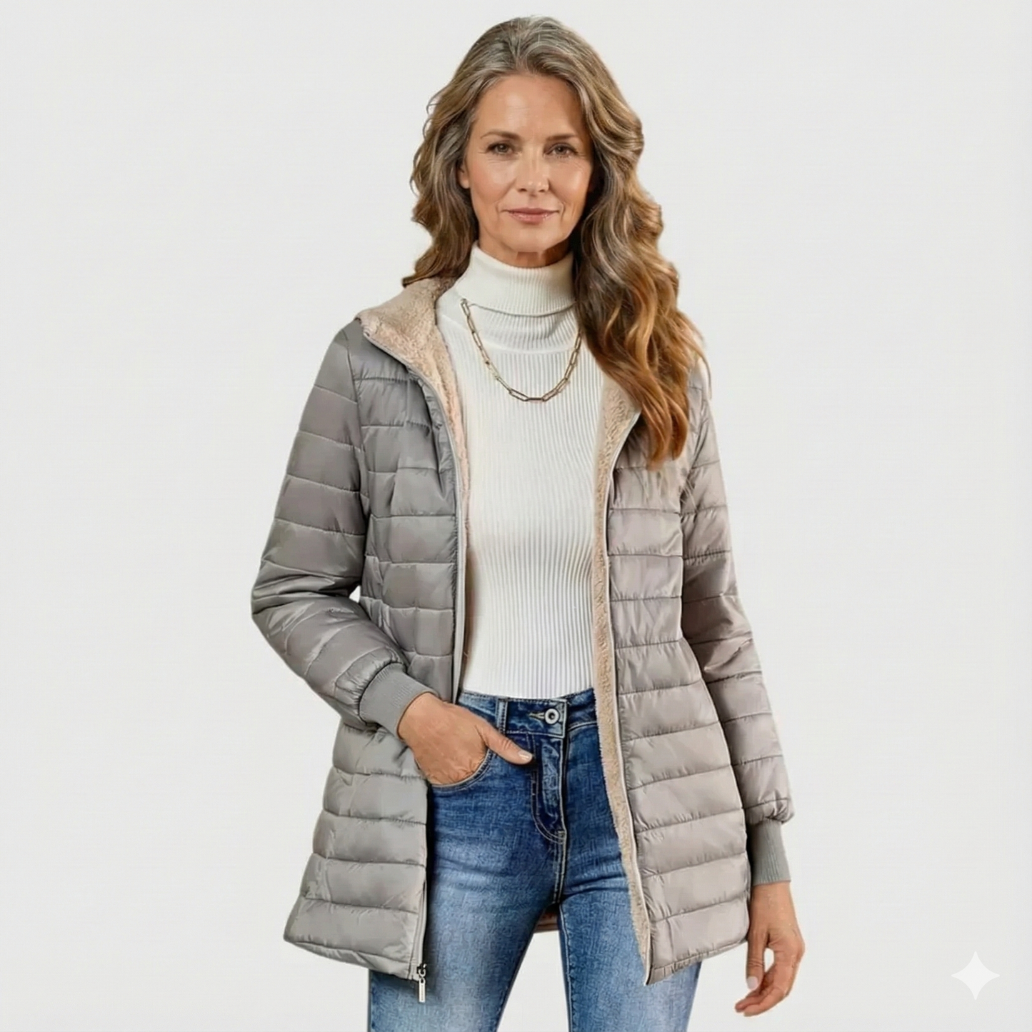 Caro | Winterjas met sherpa-voering