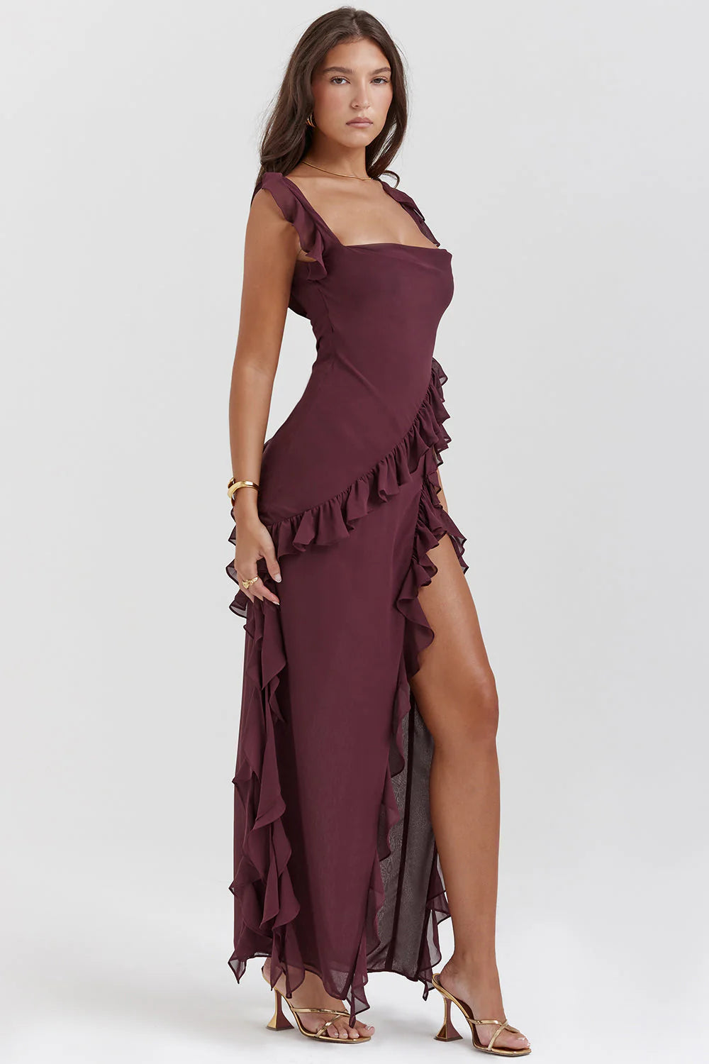 Arianna - Romantic Ruffle Maxi Dress