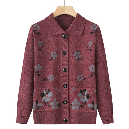 Blossom & Cozy - Floral Knit Cardigan