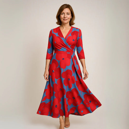 TAYLOR - ELEGANTE LUXE JURK MET BLOEMENPRINT