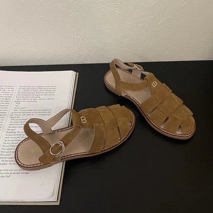 DAXIA | VINTAGE STRAP FLAT SANDALS