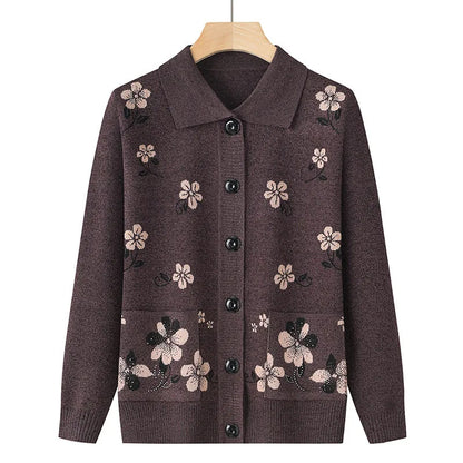 Blossom & Cozy - Floral Knit Cardigan