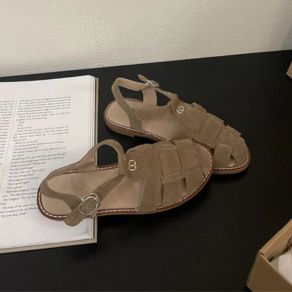 DAXIA | VINTAGE STRAP FLAT SANDALS