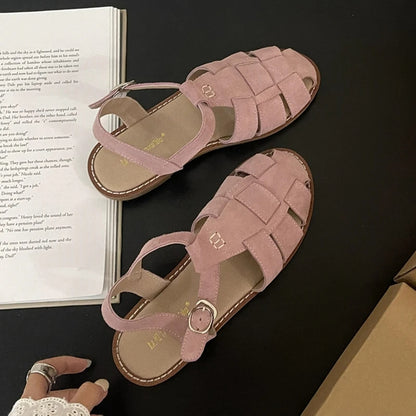 DAXIA | VINTAGE STRAP FLAT SANDALS