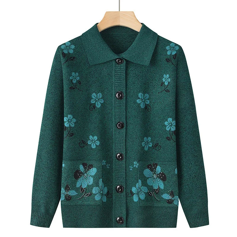 Blossom & Cozy - Floral Knit Cardigan