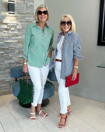 Elle™ — Elegant Striped Shirt for Everyday Elegance