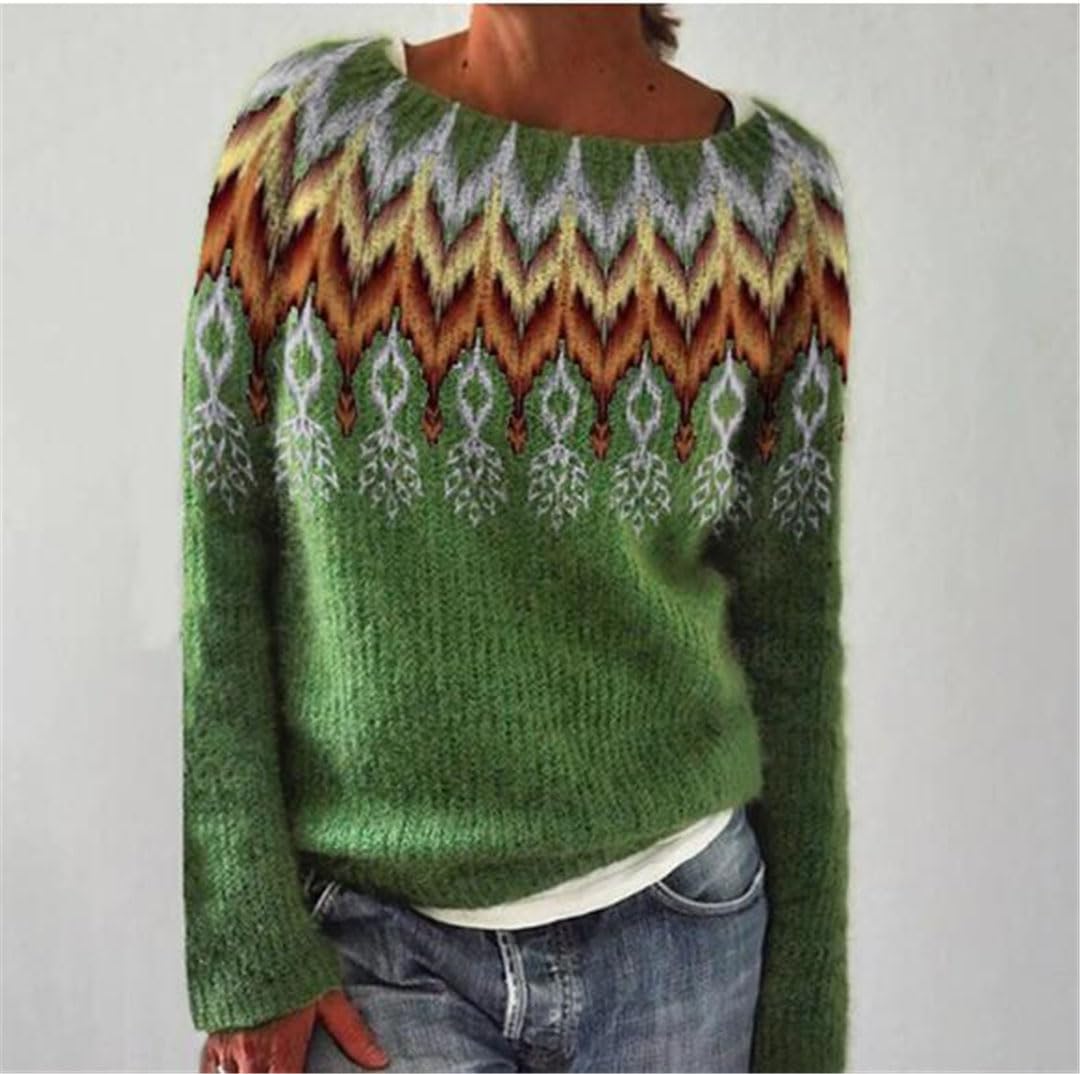 SYLVIE | NORDIC PATTERN KNIT SWEATER