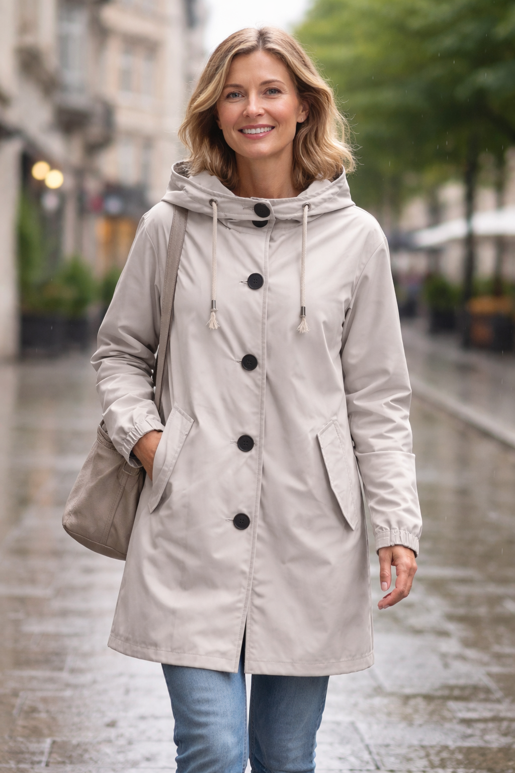 Amara Waterafstotende Trenchcoat met Capuchon