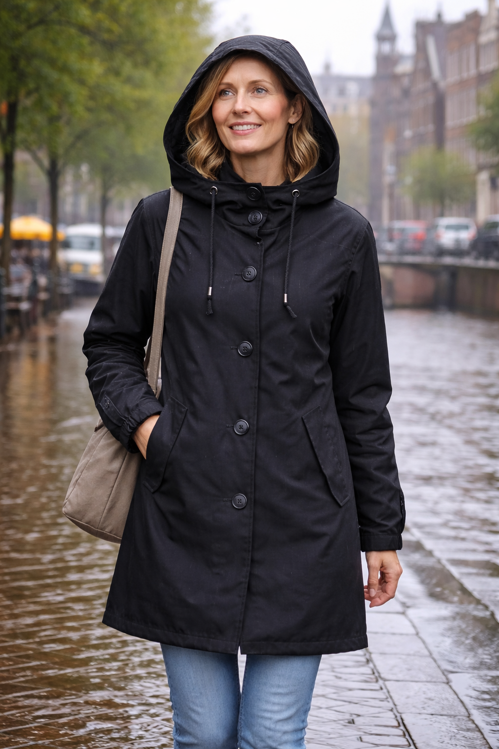 Amara Waterafstotende Trenchcoat met Capuchon