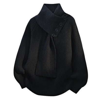 Ariane – Elegante gebreide trui met sjaalkraag