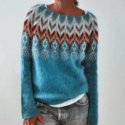 SYLVIE | NORDIC PATTERN KNIT SWEATER
