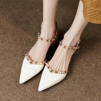 ALANI | STUDDED STRAP BLOCK HEELS