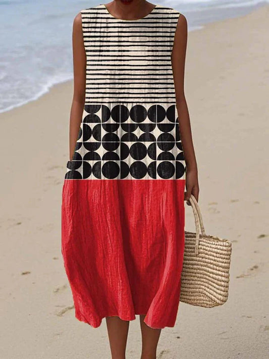 Jane Colorblock Midi-jurk