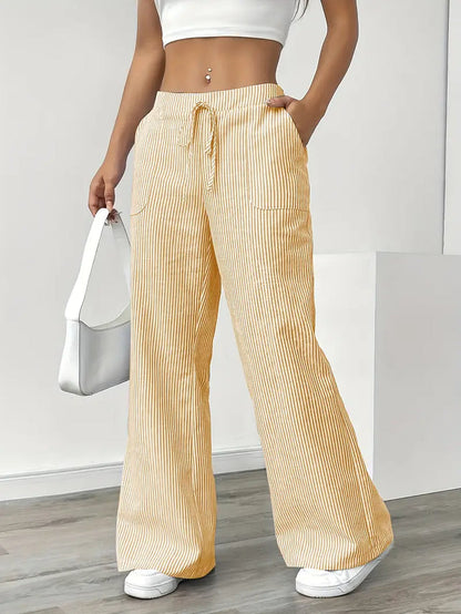 Alina - Elegant Striped Pant With Pockets