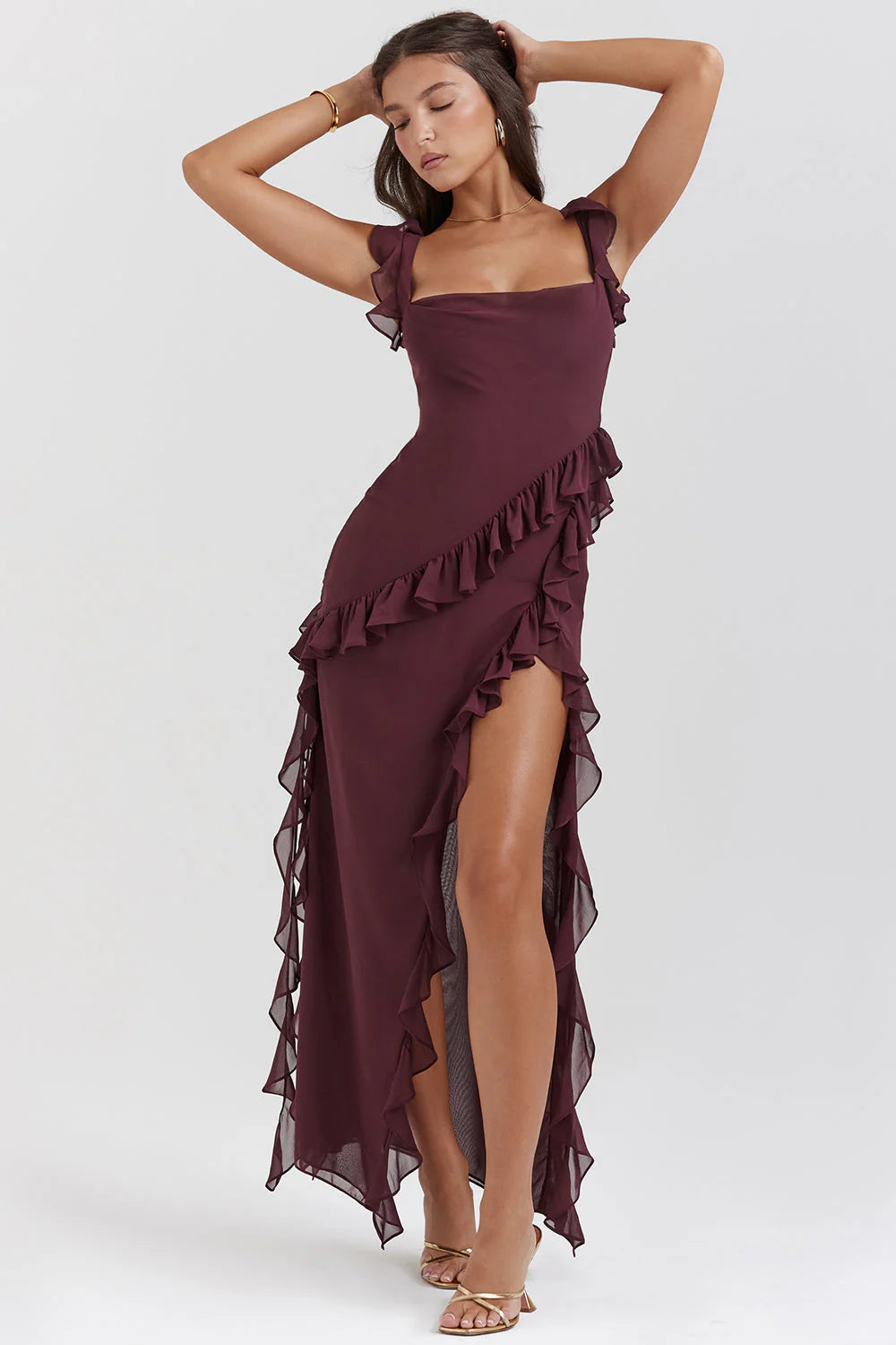 Arianna - Romantic Ruffle Maxi Dress