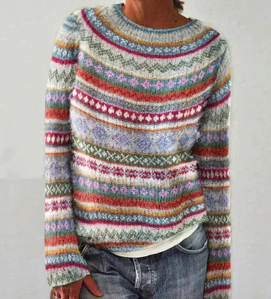 SKYLER | PATTERNED KNIT SWEATER
