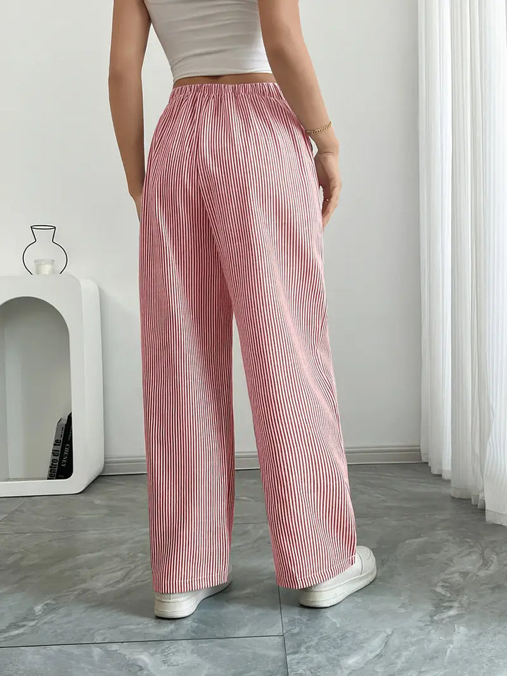 Alina - Elegant Striped Pant With Pockets