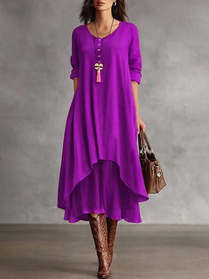 Alena Asymmetrische Maxi Jurk