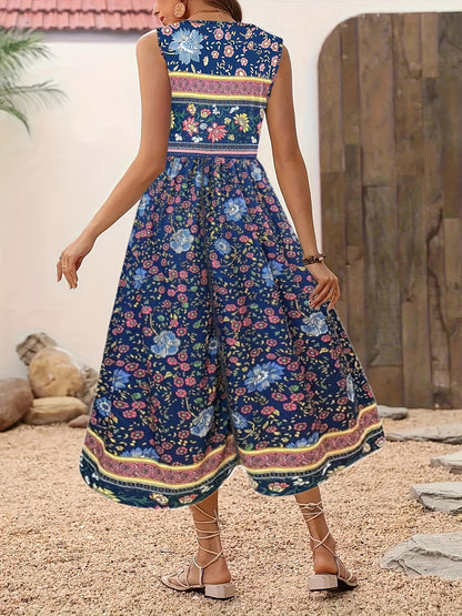 Ava – Floral Print Sleeveless Tank Dress