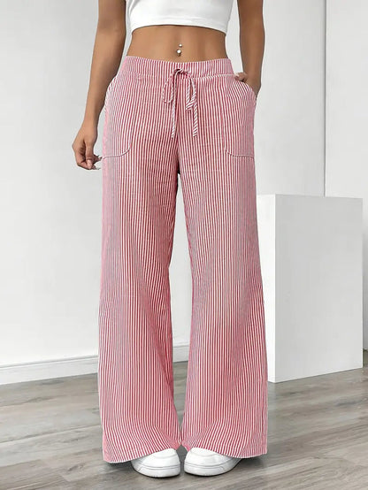 Alina - Elegant Striped Pant With Pockets