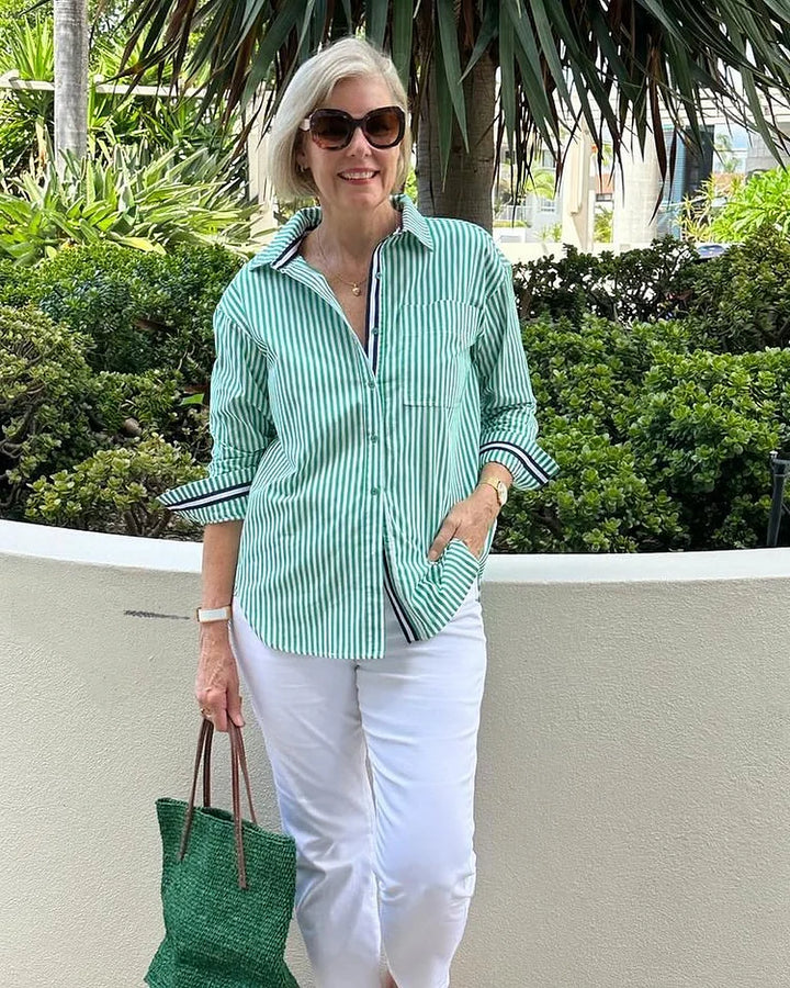 Elle™ — Elegant Striped Shirt for Everyday Elegance