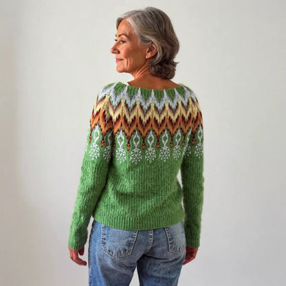 SYLVIE | NORDIC PATTERN KNIT SWEATER