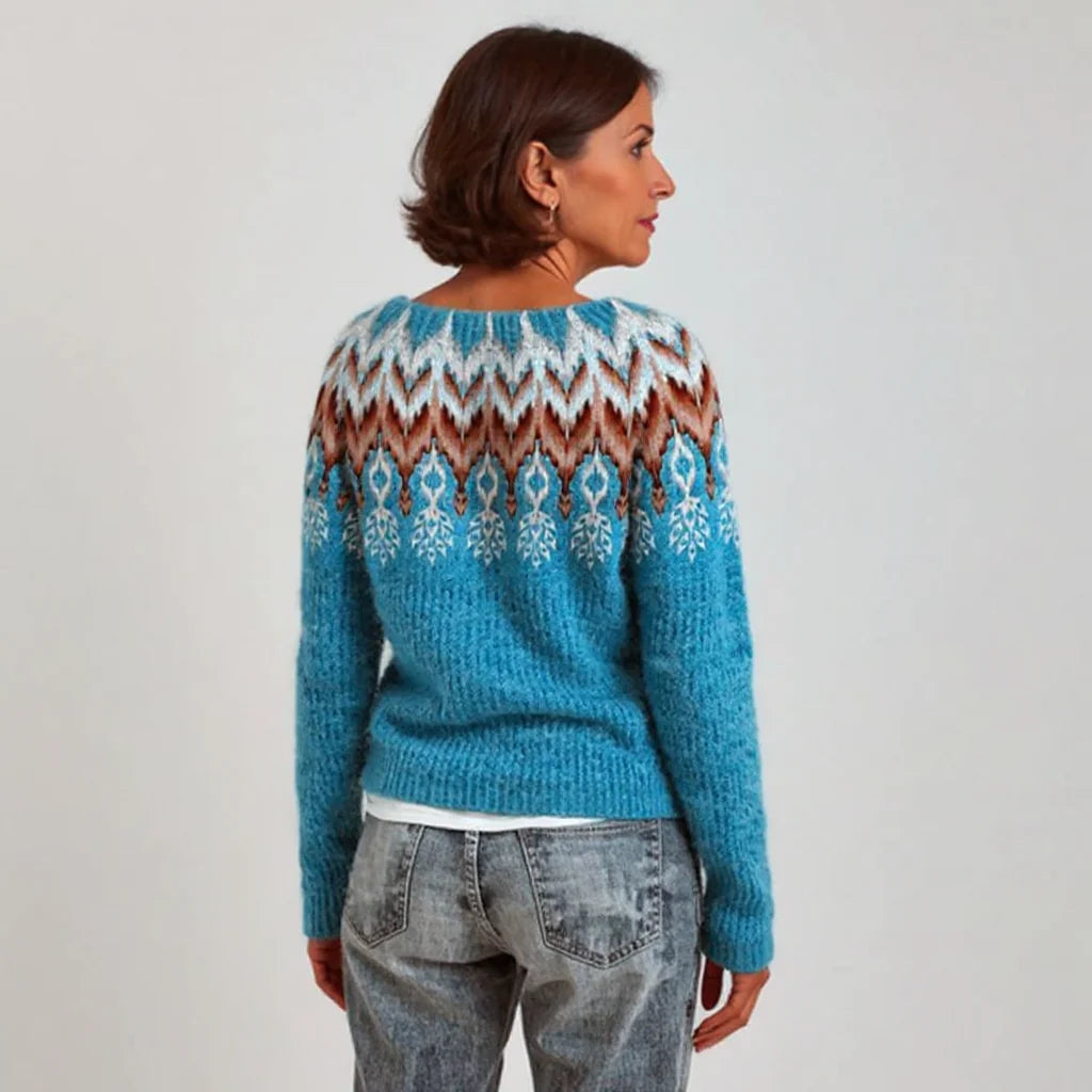 SYLVIE | NORDIC PATTERN KNIT SWEATER