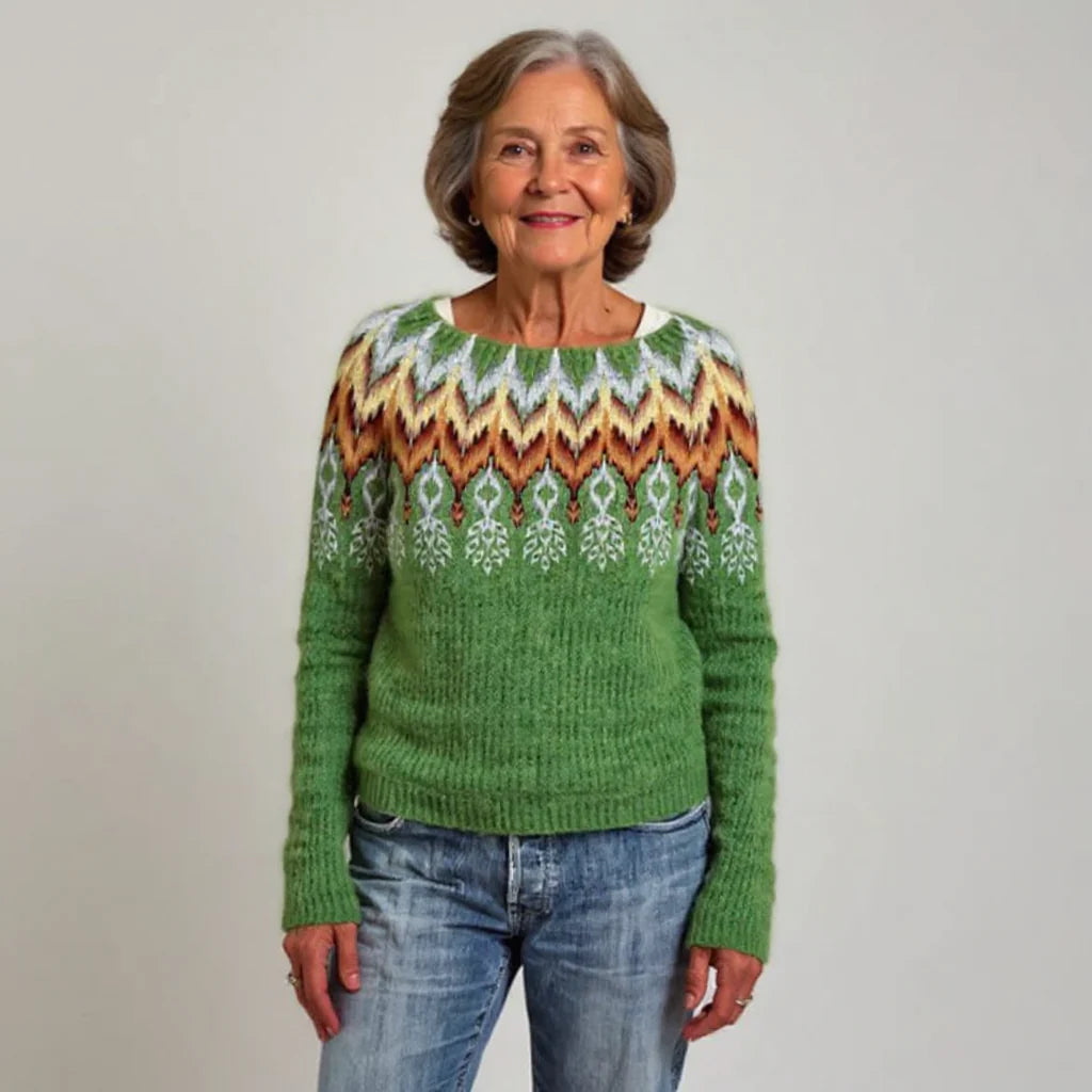 SYLVIE | NORDIC PATTERN KNIT SWEATER
