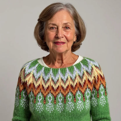 SYLVIE | NORDIC PATTERN KNIT SWEATER