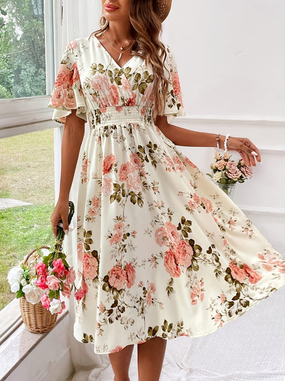 Aria - Plus Size Floral Pencil Dres