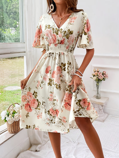 Aria - Plus Size Floral Pencil Dres