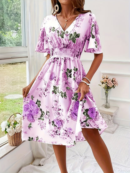 Aria - Plus Size Floral Pencil Dres