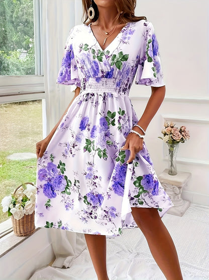 Aria - Plus Size Floral Pencil Dres